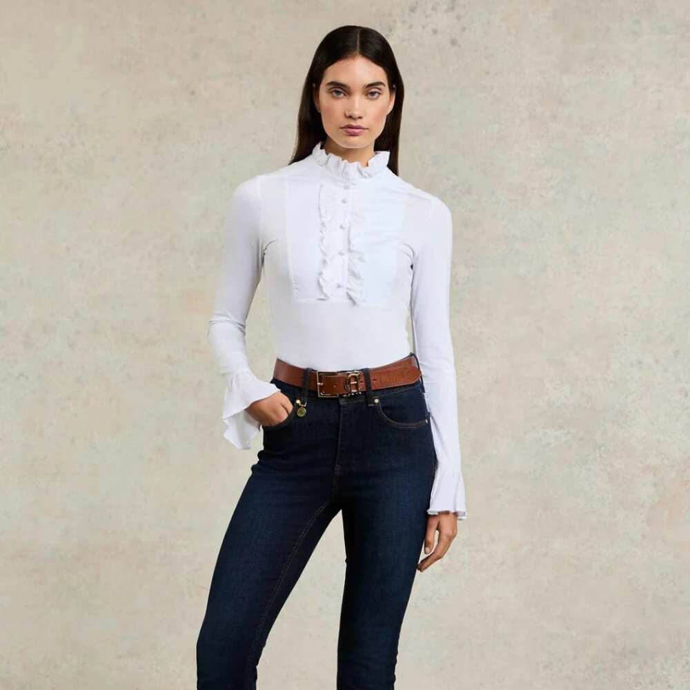 Holland Cooper high rise flare jeans